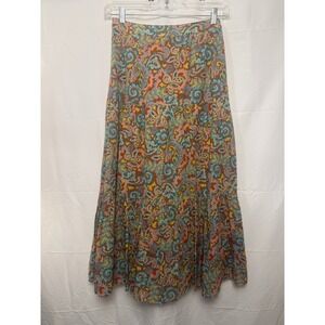 Roller Rabbit Maxi Skirt Boho Gypsy Size M